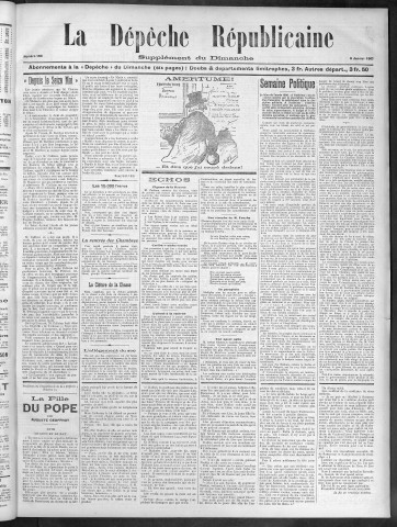 06/01/1907 - La Dépêche républicaine de Franche-Comté [Texte imprimé]