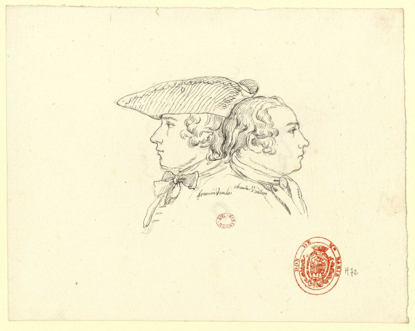 Portraits de François Van Loo et de Charles Van Loo [Dessin] , 1750/1799
