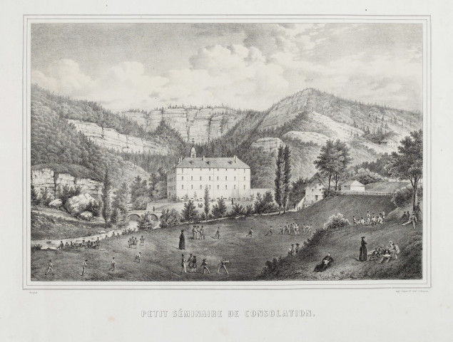 Petit séminaire de Consolation [estampe] / Ravignat  ; Imp.ie Valluet J.ne édit.r à Besançon , Besançon : Valluet, [1800-1899]