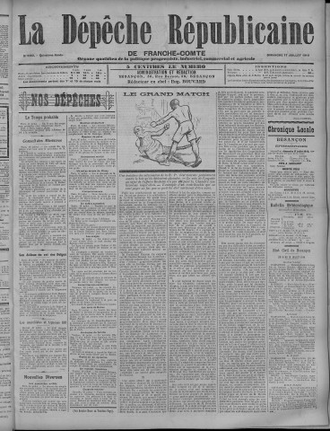17/07/1910 - La Dépêche républicaine de Franche-Comté [Texte imprimé]