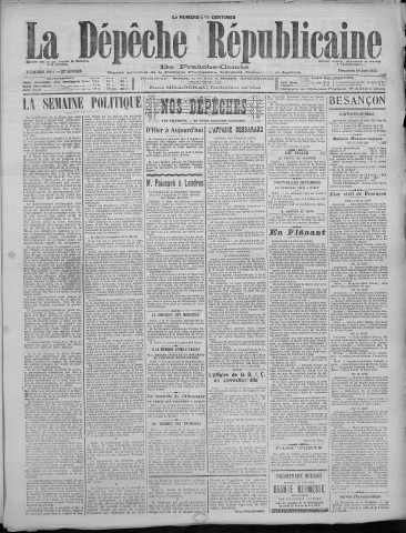 18/06/1922 - La Dépêche républicaine de Franche-Comté [Texte imprimé]