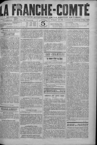 16/05/1890 - La Franche-Comté : journal politique de la région de l'Est