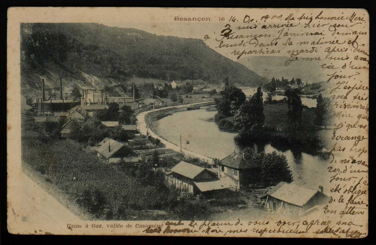Besançon (Doubs) - Usine à Gaz, vallée de Casamène [image fixe] , 1897/1900