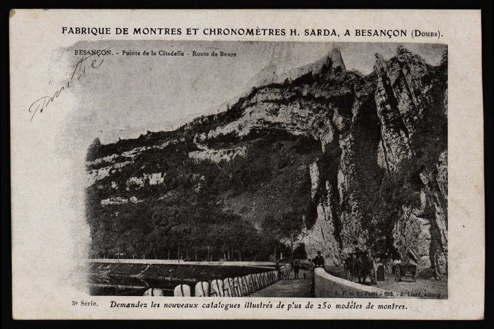Besançon. - Pointe de la Citadelle - Route de Beure [image fixe] , Besançon ; Paris : J. Liard : L. F. et V., 1904