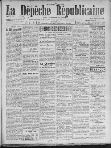 16/01/1924 - La Dépêche républicaine de Franche-Comté [Texte imprimé]
