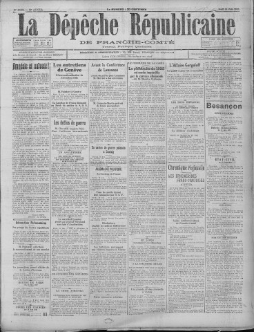 16/06/1932 - La Dépêche républicaine de Franche-Comté [Texte imprimé]