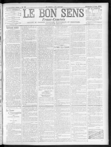 05/06/1904 - Organe du progrès agricole, économique et industriel, paraissant le dimanche [Texte imprimé] / . I