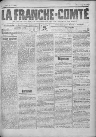 03/05/1899 - La Franche-Comté : journal politique de la région de l'Est