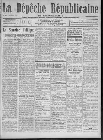 08/03/1914 - La Dépêche républicaine de Franche-Comté [Texte imprimé]