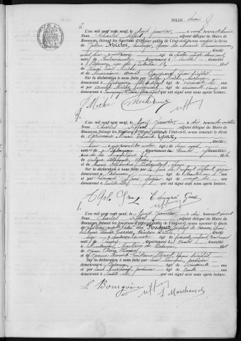 Registre des décès, 1909