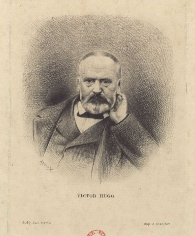 Victor Hugo [image fixe] / Apoux  ; Imp. A. Bizolier Joly.Edit.Paris ; Imp.A.Bizolier, 1802/1899