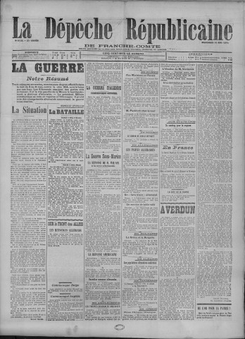 10/05/1916 - La Dépêche républicaine de Franche-Comté [Texte imprimé]