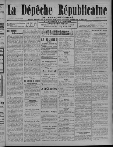 25/06/1907 - La Dépêche républicaine de Franche-Comté [Texte imprimé]