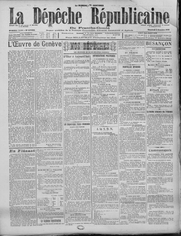 03/10/1924 - La Dépêche républicaine de Franche-Comté [Texte imprimé]