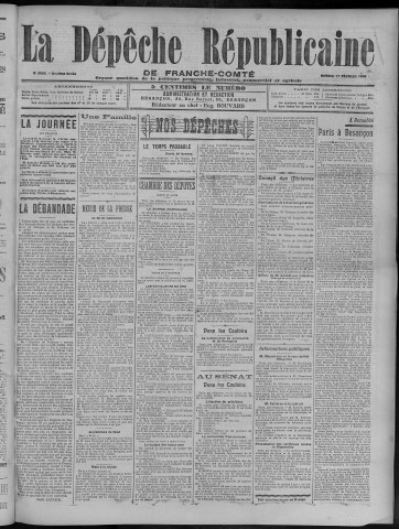 17/02/1906 - La Dépêche républicaine de Franche-Comté [Texte imprimé]