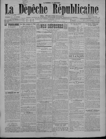14/03/1922 - La Dépêche républicaine de Franche-Comté [Texte imprimé]