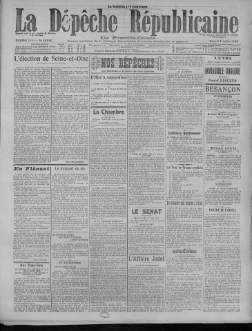07/07/1923 - La Dépêche républicaine de Franche-Comté [Texte imprimé]