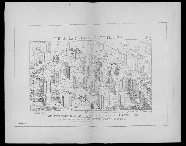 Reconstruction de l'église des saints Ferréol et Ferjeux : [Premier à quarantième bulletins /