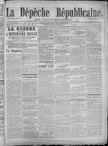 03/07/1917 - La Dépêche républicaine de Franche-Comté [Texte imprimé]