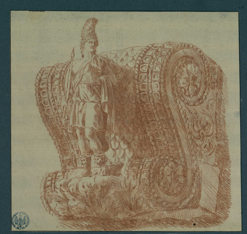 Guerrier, fragment de monument , [S.l.] : [s.n.], [1700-1800]