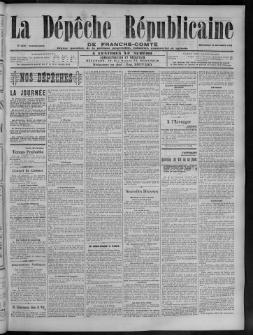 17/10/1906 - La Dépêche républicaine de Franche-Comté [Texte imprimé]