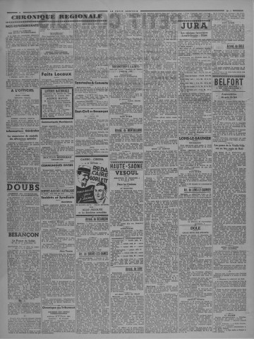 10/01/1940 - Le petit comtois [Texte imprimé] : journal républicain démocratique quotidien