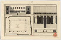Abbaye de Subiaco, le cloître [Image fixe] : plan et élévations , 1750/1799