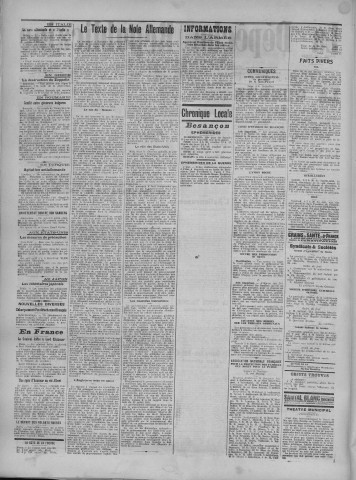 07/05/1916 - La Dépêche républicaine de Franche-Comté [Texte imprimé]