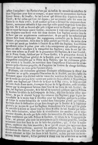 [Arrêts du parlement du 23 avril 1762, du 30 avril 1762 du 5 mai 1762, concernant les biens des jésuites]