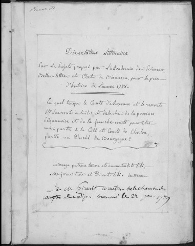 Ms Académie 48 - Trente-septième volume : année 1788. — Histoire