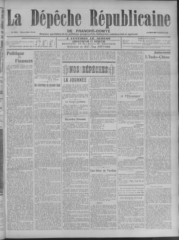 06/09/1909 - La Dépêche républicaine de Franche-Comté [Texte imprimé]