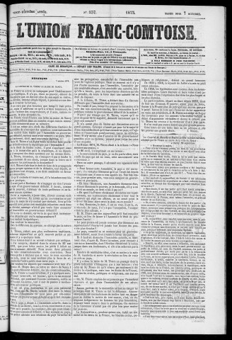 07/10/1873 - L'Union franc-comtoise [Texte imprimé]