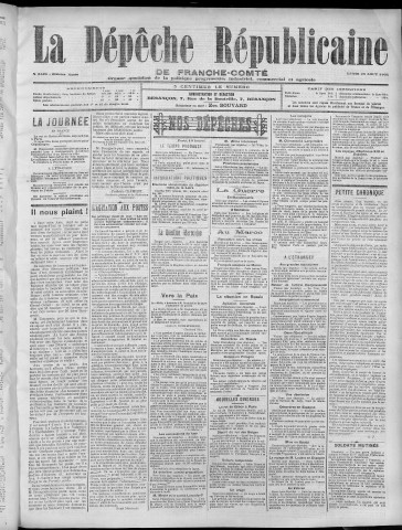 28/08/1905 - La Dépêche républicaine de Franche-Comté [Texte imprimé]