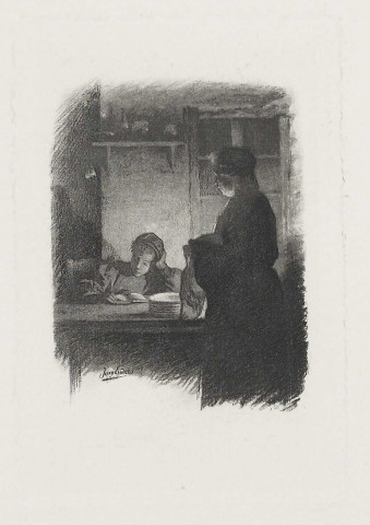 Dessin [image fixe] / d'Enders pour l'illustration des Contes franc-comtois d'Henri Bouchot , 1906