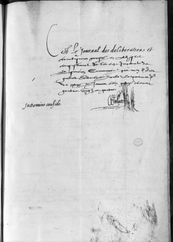 Registre des délibérations municipales 1er janvier 1584 - 23 juin 1586