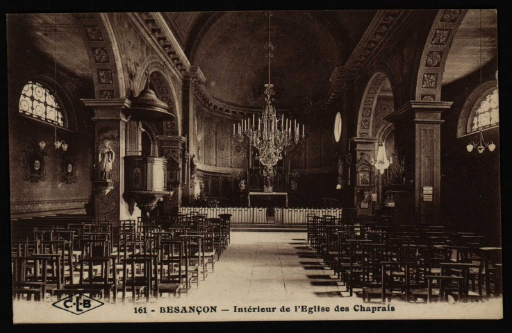 Besançon. - Intérieur de l'Eglise des Chaprais. [image fixe] , Besançon : Etablissement C. Lardier - Besançon (Doubs)., 1904/1930