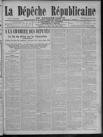 14/11/1906 - La Dépêche républicaine de Franche-Comté [Texte imprimé]