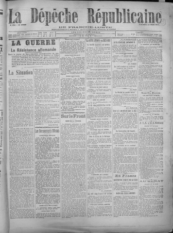 23/03/1917 - La Dépêche républicaine de Franche-Comté [Texte imprimé]