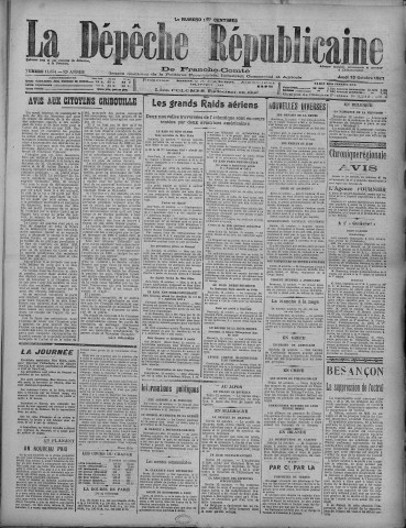 13/10/1927 - La Dépêche républicaine de Franche-Comté [Texte imprimé]