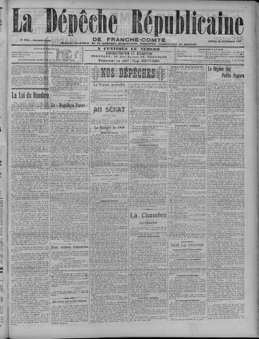 28/12/1907 - La Dépêche républicaine de Franche-Comté [Texte imprimé]