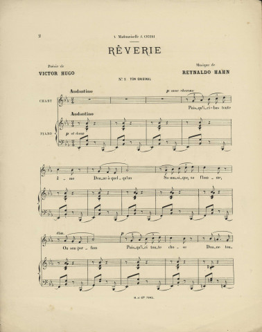 Rêverie [Musique imprimée] : à mademoiselle J. Ciceri /