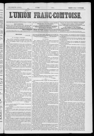 03/10/1871 - L'Union franc-comtoise [Texte imprimé]