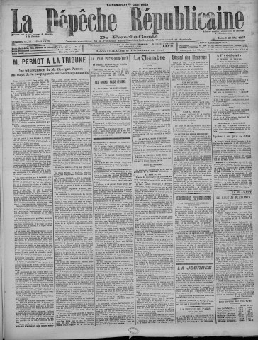 21/05/1927 - La Dépêche républicaine de Franche-Comté [Texte imprimé]