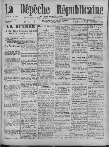 27/08/1918 - La Dépêche républicaine de Franche-Comté [Texte imprimé]