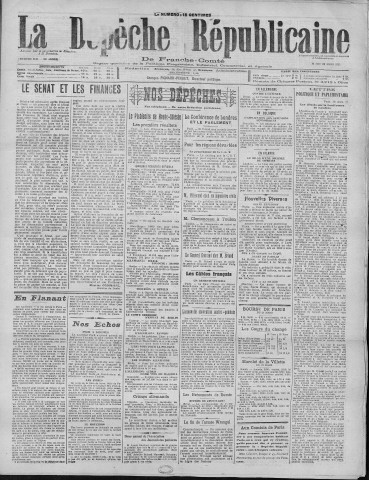 22/03/1921 - La Dépêche républicaine de Franche-Comté [Texte imprimé]