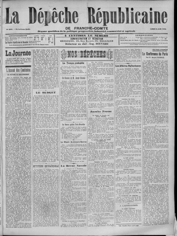 09/06/1913 - La Dépêche républicaine de Franche-Comté [Texte imprimé]
