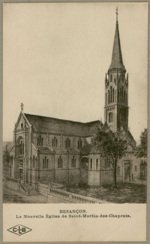 Besançon. - La Nouvelle Eglise Saint-Martin-des-Chaprais. [image fixe] , Besançon : Etablissement C. Lardier - Besançon., 1904/1930