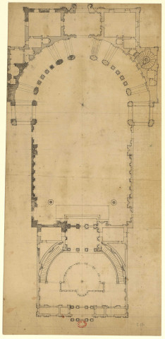 Plan d'une église [Dessin] , [S.l.] : [s.n.], [1750-1799]