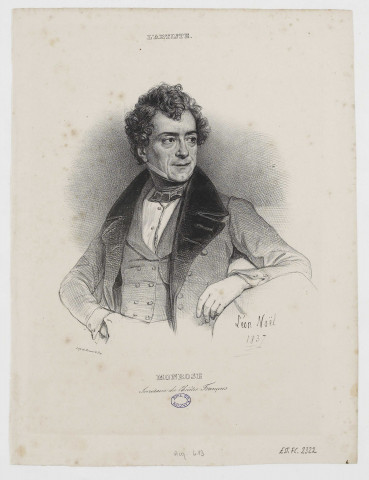 Monrose, Socétaire du Théâtre Français / Lith. de Benard & Frey  ; Léon Noël 1837 , Paris, 1837
