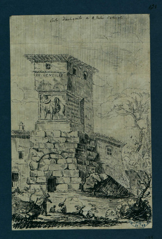 Vue de ruines près de Tivoli , [Rome], [1750-1800]